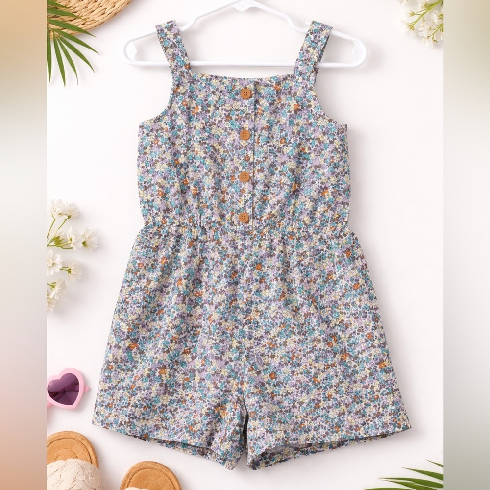 OshKosh B’gosh Floral Romper Toddler Girls Size 4T